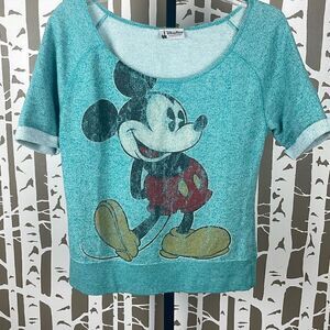 Disney Mickey Mouse French Terry Short Sleeve Sweatshirt M